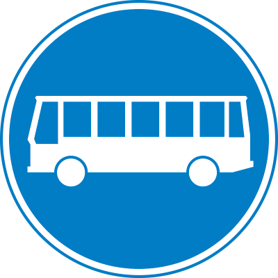 Verkeersbord F13: rijbaan of -strook uitsluitend ten behoeve van lijnbussen
