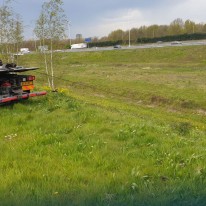 Auto van de weg gereden - Energieweg Amersfoort