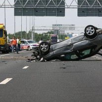 Bergnet op de snelweg