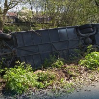 Bergingswerkzaamheden Zweedse touringcar Amsterdam