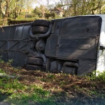 Bergingswerkzaamheden Zweedse touringcar Amsterdam
